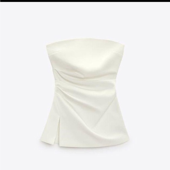SOLD OUT: NWT Zara White Strapless Top - bought wrong size. - Picture 1 of 2